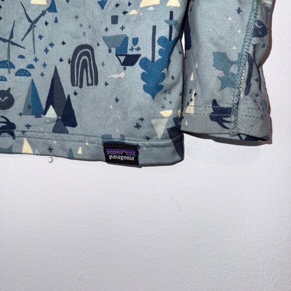 Patagonia Capilene Lightweight Base Layer Top 5T Blue Adventure Print - Picture 3 of 6